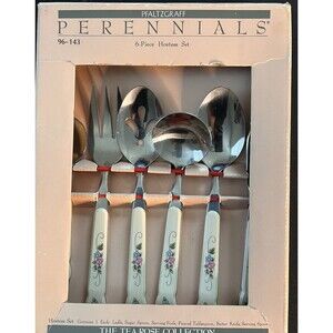 Pfaltzgraff Perennials Tea Rose 6pc Hostess Set